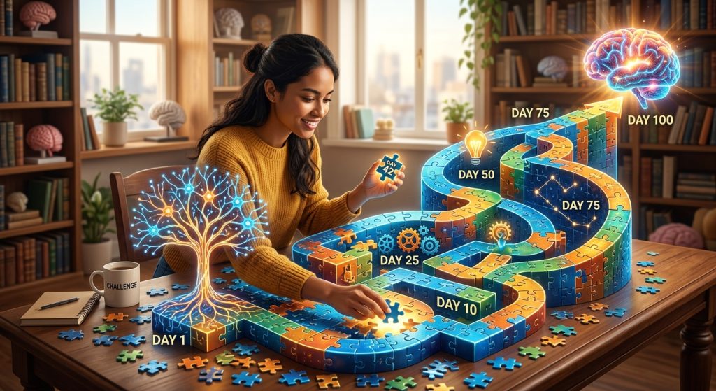 A 100-Day Puzzle Challenge to Sharpen Your Focus and Train Your Brain